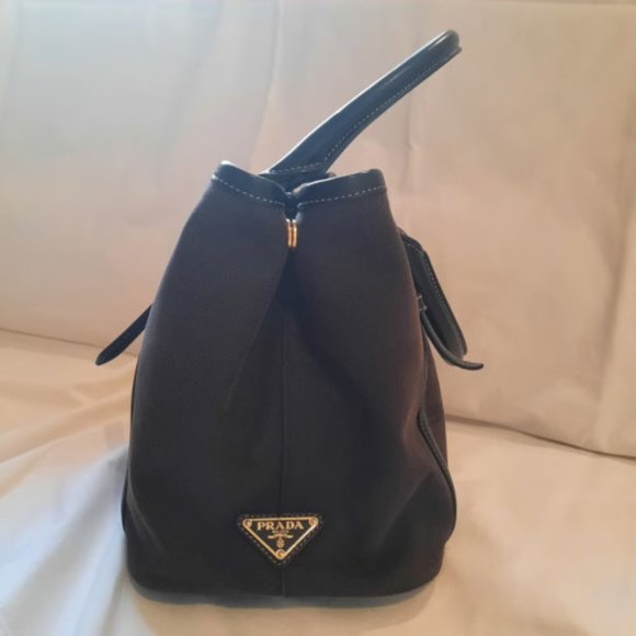 PRADA Jacquard Logo Satchel - Picture 4 of 14